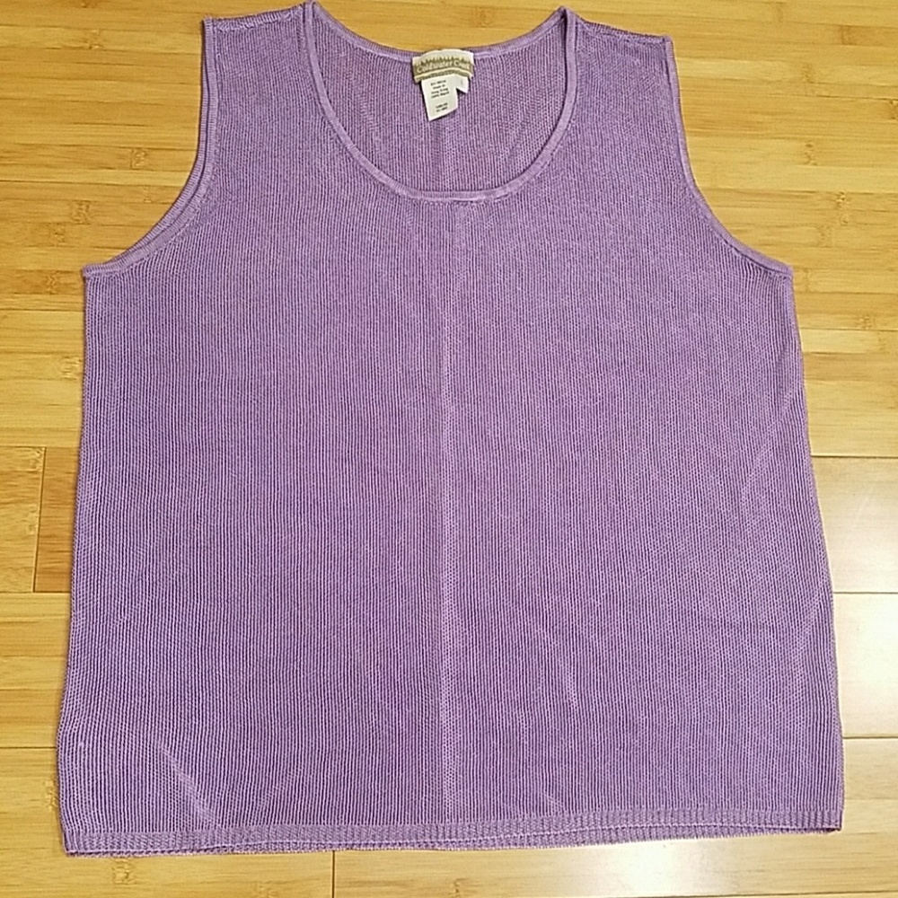 3 for💲10! Coldwater Creek Lavender Mesh Knit Tank